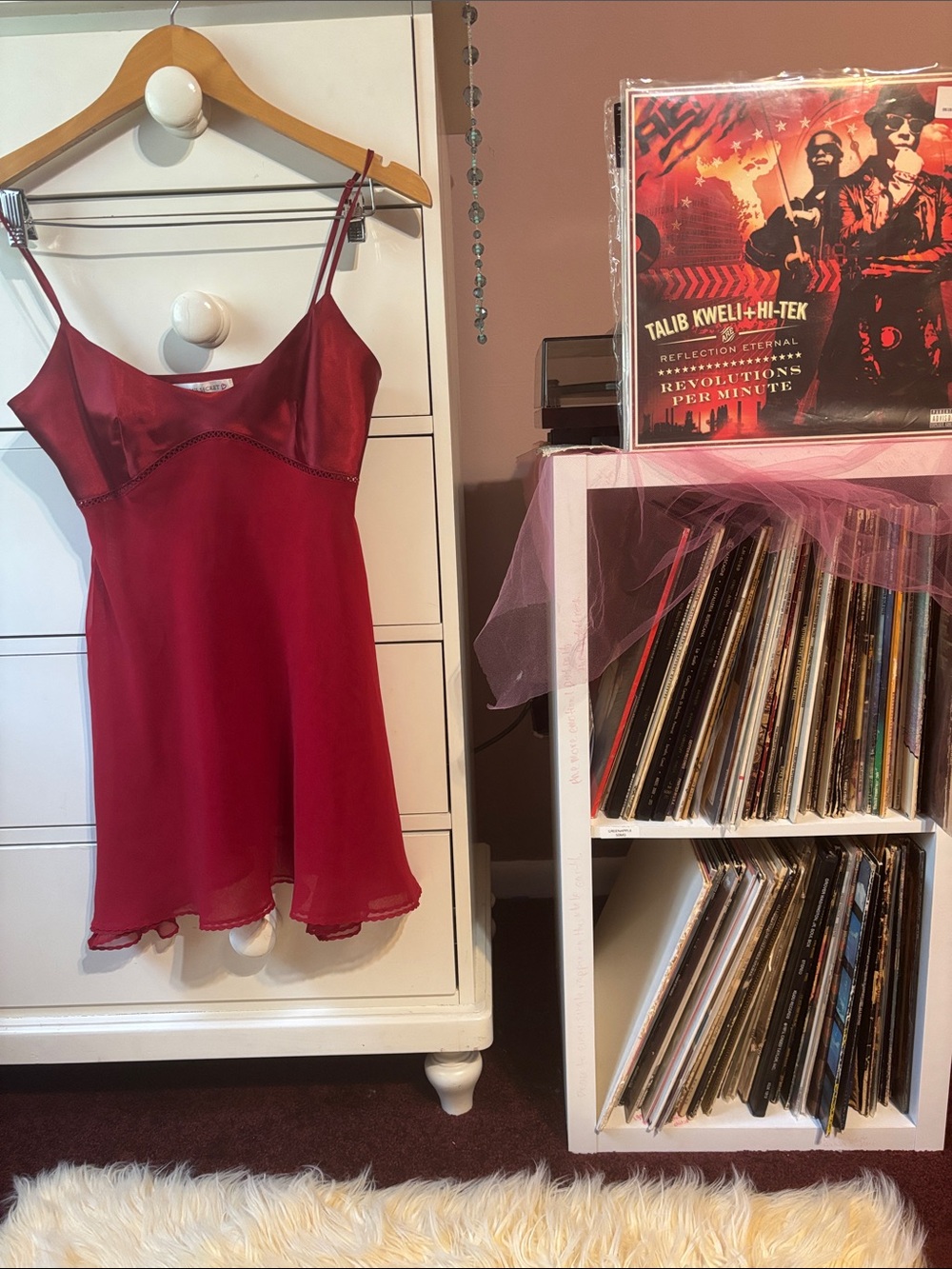 Vintage Victoria Secret 90s Y2k Red Satin Mini Slip Dress Asymmetrical Sexy XS